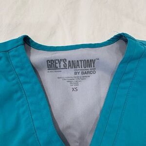 Grey's Anatomy by Barco Teal Scrub Top XS
